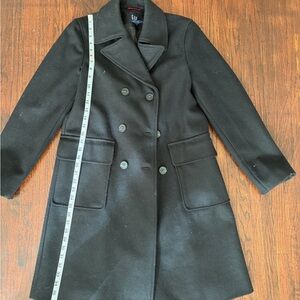 GAP Women's Elegant Black Pea Coat